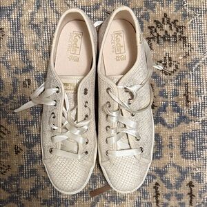 Keds Women's Textured Cream Sneakers